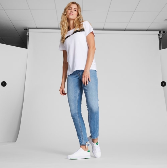 PUMA Women's 11 Serve Pro Lite SoftFoam+ White Green Tennis Shoes Sneakers - Picture 2 of 16